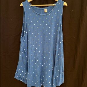 Old Navy Blue Tank Top with White Dots